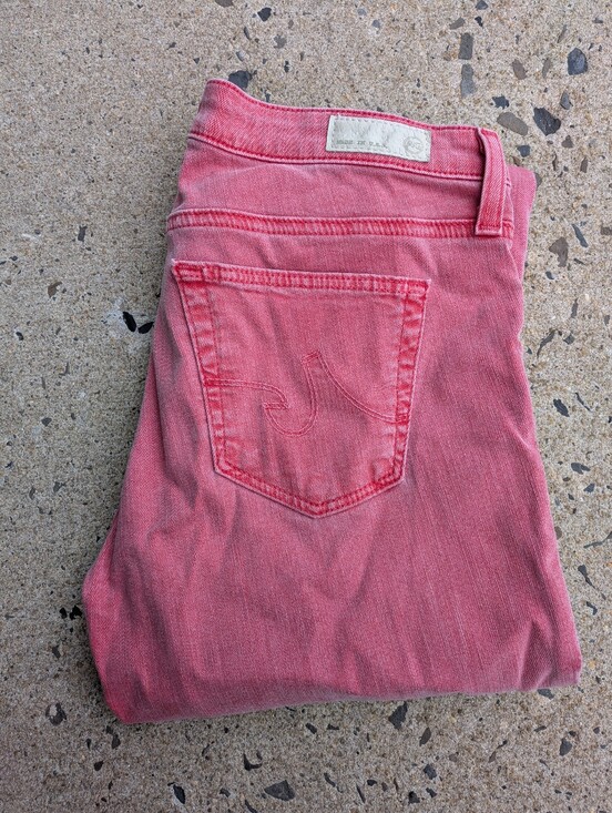 Ag Adriano Goldschmied Denim - Ag The Stilt Adriano Goldschmied Red Jeans 28 For Bloomingdales